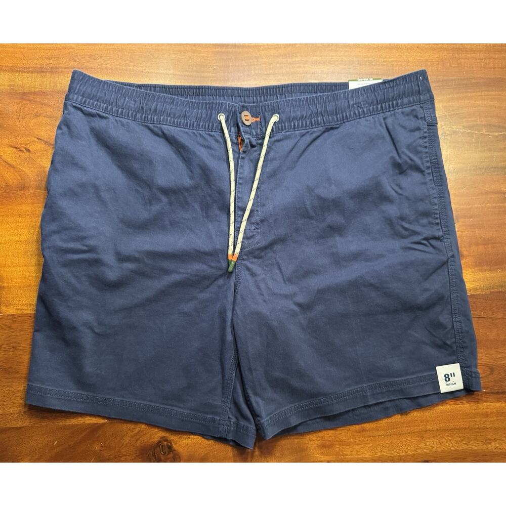 George Mens Navy Twill 8” Flat Front Chino shorts Sz XL (40-42) - NEW